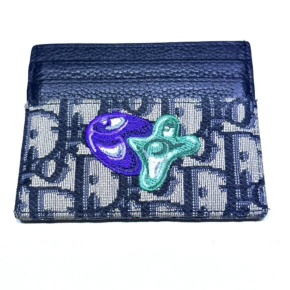 CHRISTIAN DIOR x Kenny Scharf Limited Jacquard Oblique Card Holder Cardholder - Picture 1 of 4